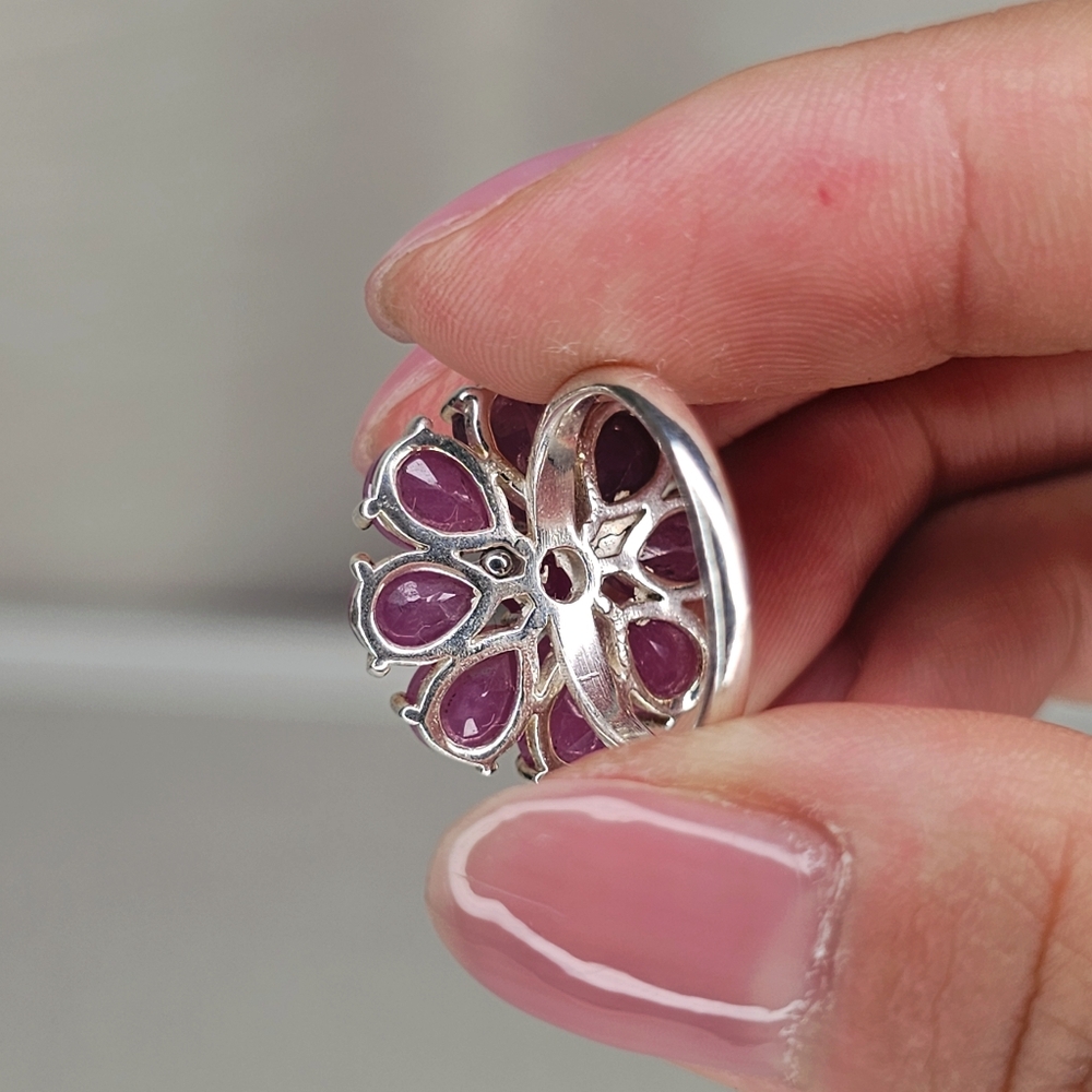 Real Ruby Ring Natural Ruby Size 5 - image 5